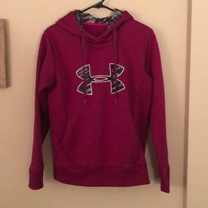 Hot pink under armour hoodie